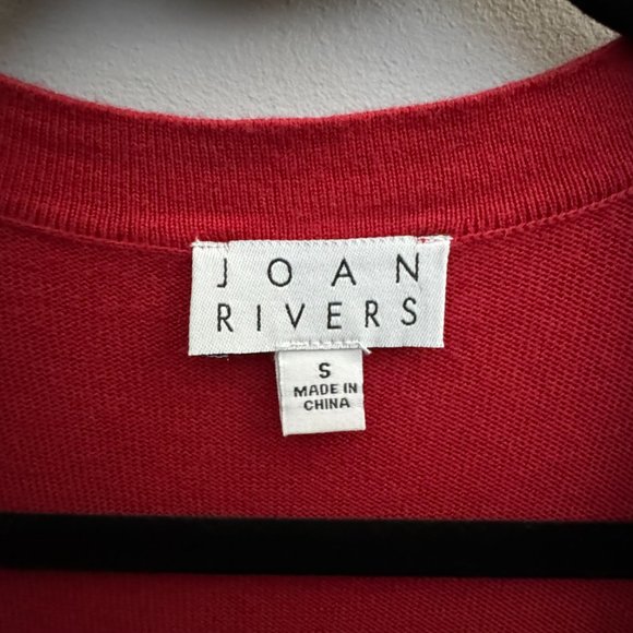 Joan Rivers Boyfriend Sweater Vest with Faux Leather Detail - Small - Picture 7 of 7